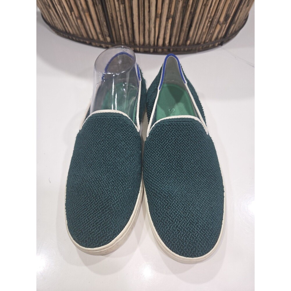 Rothy's Women’s 8.5 The Original Slip On Sneaker Juniper Green Low Top Shoes Sh3